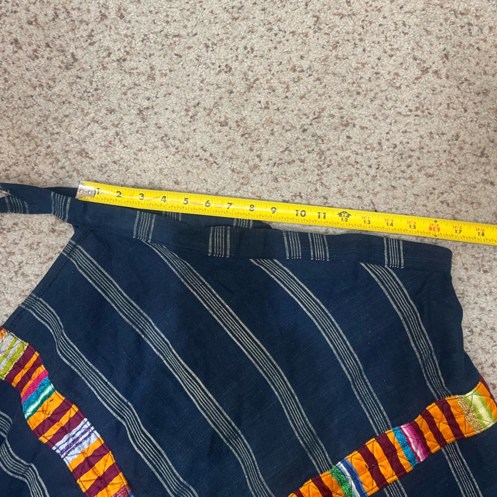 Vintage Guatemalan wrap overlapping  Cotton Handmade‎ MIDI Skirt Western Boho OS - Picture 7 of 9